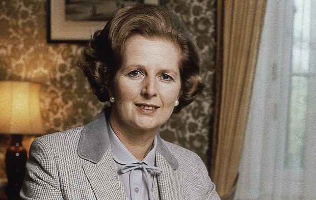 A então primeira ministra do Reino Unido, Margaret Thatcher, em imagem de 1980