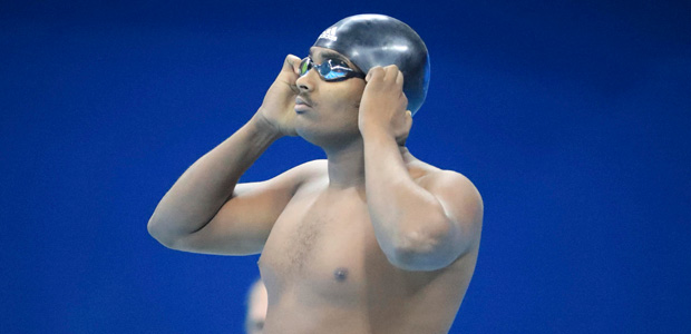 O nadador etope Robel Kiros Habte, 24, em eliminatria dos 100 m livre