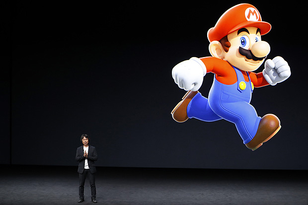 SAN FRANCISCO, CA - SEPTEMBER 07: Shigeru Miyamoto, creative fellow at Nintendo and creator of Super Mario, speaks on stage during an Apple launch event on September 7, 2016 in San Francisco, California. Apple Inc. is expected to unveil latest iterations of its smart phone, forecasted to be the iPhone 7. The tech giant is also rumored to be planning to announce an update to its Apple Watch wearable device. Stephen Lam/Getty Images/AFP == FOR NEWSPAPERS, INTERNET, TELCOS & TELEVISION USE ONLY ==