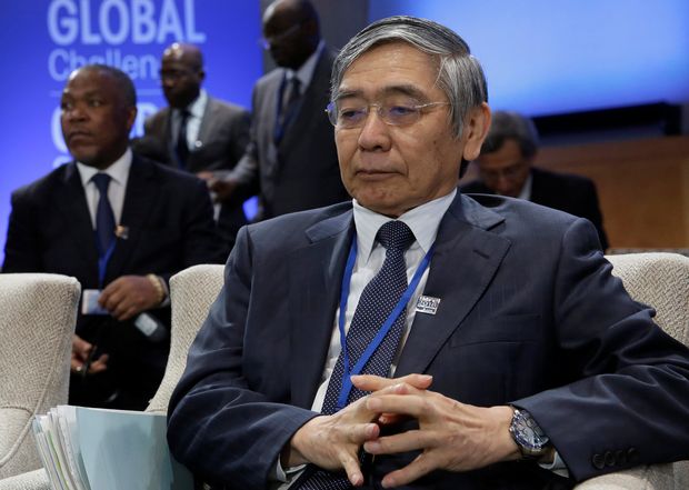 Presidente do Banco do Japo, Haruhiko Kuroda, durante encontro anual do FMI e Banco Mundial