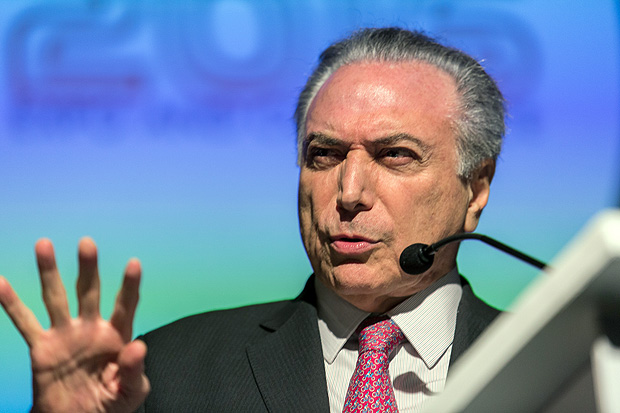 O presidente Michel Temer participa da abertura do Rio Oil&Gas 2016 na segunda-feira (24)