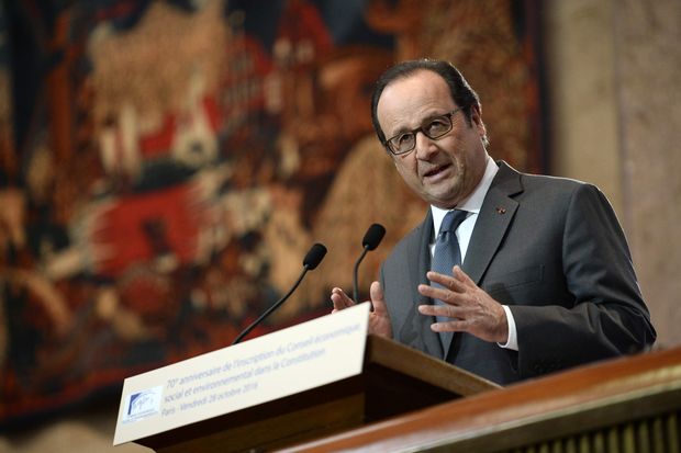 Presidente francs, Franois Hollande: economia da Frana cresceu 0,2% no 3 trimestre
