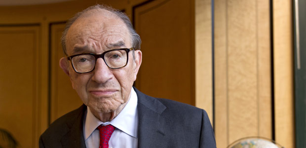 Alan Greenspan, ex-presidente do BC americano, em seu escritrio em Washington (EUA)
