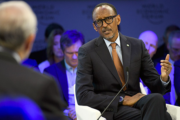 Paul Kagame, President of the Republic of Rwanda, speaks during a panel session at the 47th annual meeting of the World Economic Forum, WEF, in Davos, Switzerland, Thursday, Jan. 19, 2017. (Gian Ehrenzeller/Keystone via AP) ORG XMIT: FOS117