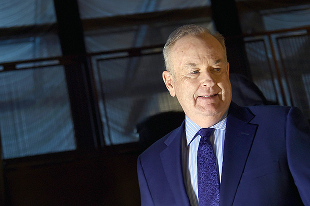 (FILES) This file photo taken on April 5, 2016 shows television host Bill O'Reilly as he attends the Hollywood Reporter's 2016 35 Most Powerful People in Media in New York. The New York Times reported this past weekend that Bill O'Reilly, a star Fox News commentator, has been accused of harassment by at least five women associated with the network. It said the company and O'Reilly had paid the five women a total of $13 million in the cases that span 15 years. O'Reilly did not deny the allegations, but said his prominence made him 