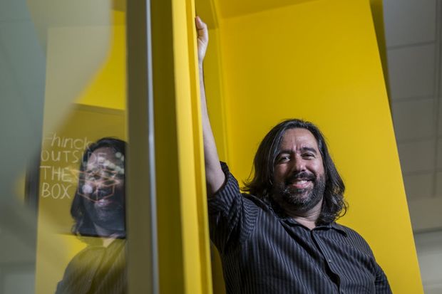 Cludio Ferreira, fundador da Fhinck, no Cubo, espao para startups do Ita, em So Paulo