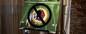 Logo do Washington Redskins, equipe da NFL – Drew Angerer/The New York Times Logo do Washington Redskins, equipe da NFL – Drew Angerer/The New York Times