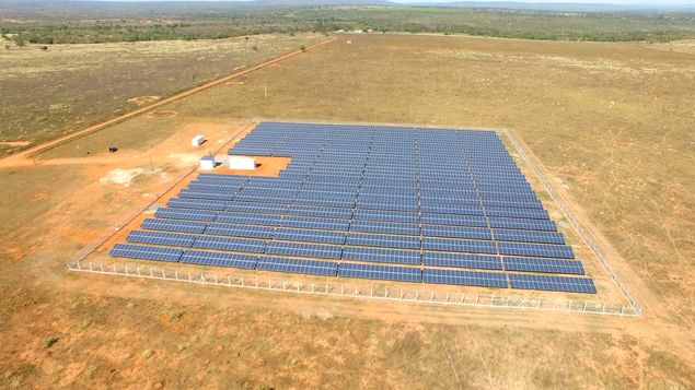 A fazenda de produo de energia fotovoltaica da Ebes em Joo Pinheiro (MG)