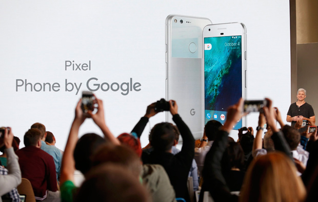 Rick Osterloh, SVP Hardware at Google, introduces the Pixel Phone by Google during the presentation of new Google hardware in San Francisco, California, U.S. October 4, 2016. REUTERS/Beck Diefenbach TPX IMAGES OF THE DAY ORG XMIT: SFO111