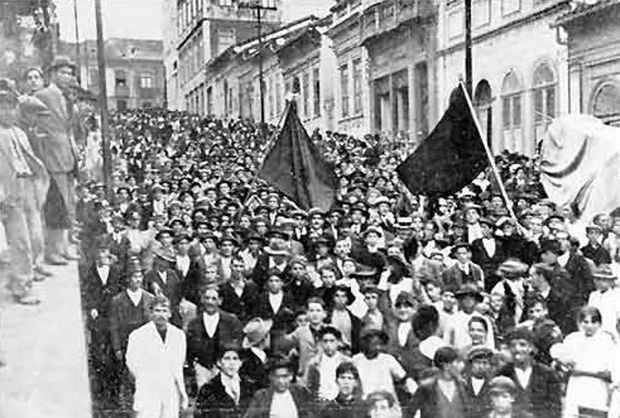 Primeira grande greve geral no Brasil, realizada na cidade de So Paulo, em 1917