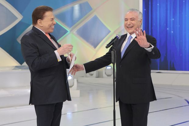 O presidente Michel Temer  entrevistado por Silvio Santos em seu programa no ltimo domingo (26)