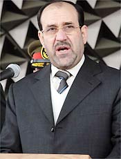 O primeiro-ministro iraquiano, Nouri al Maliki, faz visita-surpresa