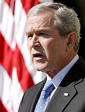 O presidente americano, George W. Bush, prometeu vetar a medida 