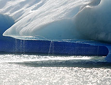 IPCC alerta para risco de derretimento de geleiras; na foto, geleira Upsala, na Argentina