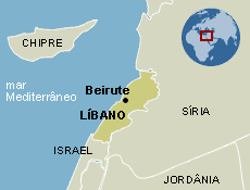 mapa lbano