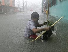 Furaco Dean provocou inundaes na cidade de Chetumal, na pennsula de Yucatn