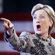 A pr-candidata democrata Hillary Clinton, que venceu em New Hampshire com 39%