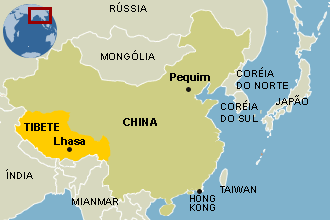 Mapa Tibete