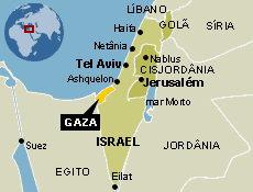 mapa gaza