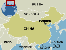 Mapa China com capital