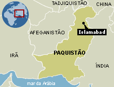 Mapa do Paquistão