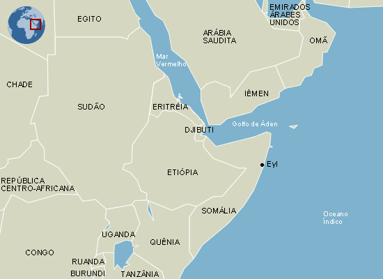 Mapa Golfo de Aden