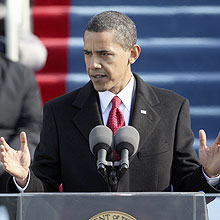 Barack Obama, que assumiu a Presidncia dos EUA, discursa em cerimnia de posse