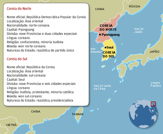 Mapa Coreia