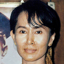 Fotografia de arquivo mostra líder oposicionista e Nobel da Paz Aung Suu Kyi