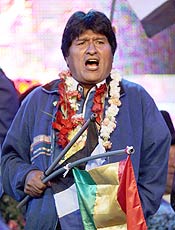 O presidente Evo Morales;