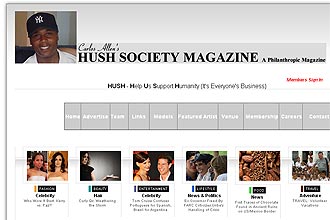 Carlos Allen aparece no topo,  esquerda, do site de sua revista filantrpica; ele seria o terceiro penetra da Casa Branca 