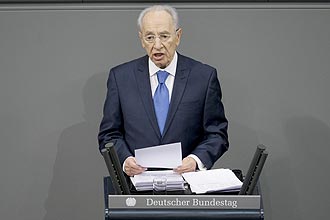 O presidente de Israel, Shimon Peres: segundo os documentos, ele tentou vender armas nucleares para a frica do Sul