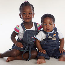 Yolanda e Theo Molemohi, de 4 e 2 anos respectivamente, foram mortas pelo pai 