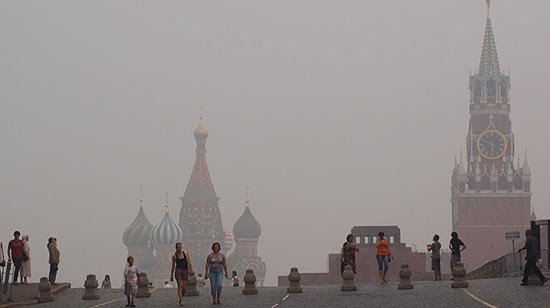 Fotos de leitores mostram Rússia sob nuvem de fumaça; veja galeria