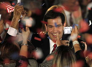 O republicano Marco Rubio, apoiado pelo Tea Party, conquistou a vaga para o Senado pelo Estado da Flrida