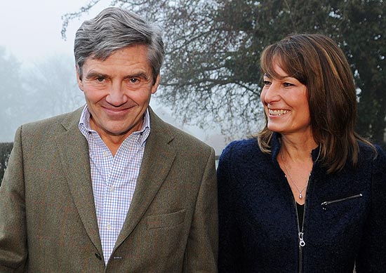 Michael and Carole Middleton, pais da noiva do príncipe inglês William