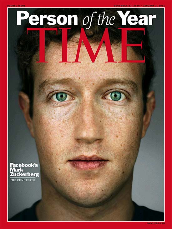 Revista &quot;Time&quot; traz o fundador do Facebook Mark Zuckerberg como Pessoa do Ano