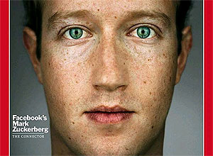 Fundador do Facebook, Mark Zuckerberg,  eleito Pessoa do Ano pela revista "Time"; ele ficou milionrio com a rede social