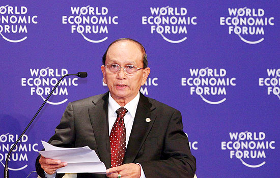 Foto de 6 de junho de 2010 de Thein Sein, atual premi e eleito o primeiro presidente civil de Mianmar em 50 anos