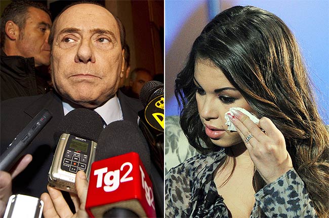 O premi Silvio Berlusconi  acusado de ter mantido relaes sexuais com a danarina Ruby enquanto ela ainda era menor