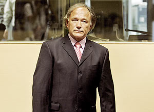 Foto de 19 de junho de 2007 mostra Vlastimir Djordjevic no Tribunal Penal Internacional para a Antiga Iugoslávia