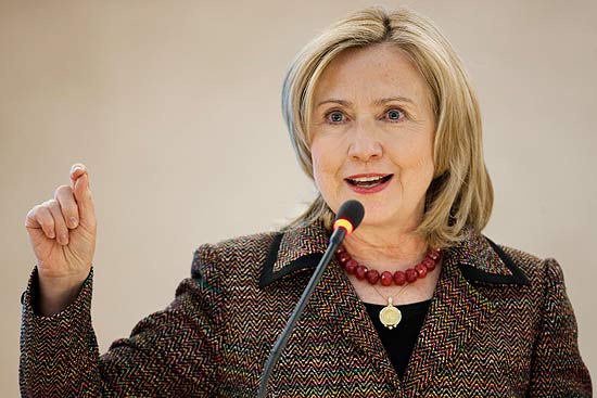 Secretaria de Estado americana, Hillary Clinton, discursa no Conselho de Direitos Humanos na ONU, em Genebra