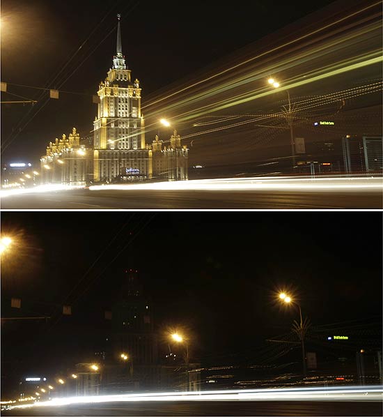 Em Moscou, o famoso Hotel Ukraina tambm participou; no Brasil, Rio e So Paulo apagaram monumentos