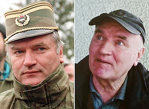 Ex-comandante militar dos srvios da Bsnia, Ratko Mladic, em fevereiro de 94 e em foto atual; ele vai ser extraditado
