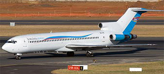 Imagem de arquivo mostra Boeing 727 da Hewa Bora igual ao que caiu nesta sexta-feira, matando ao menos 127