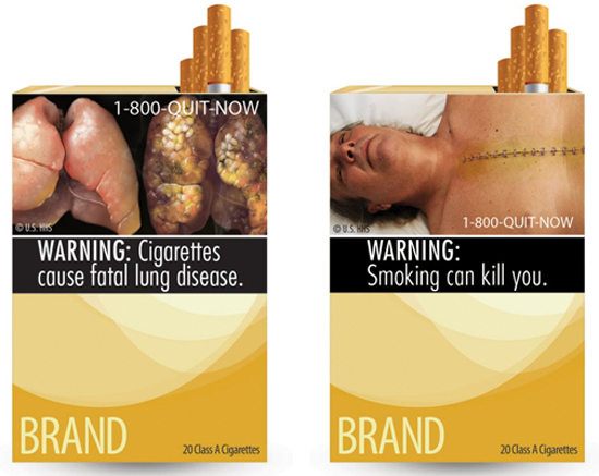 Modelos de imagens que fabricantes de cigarro tero de usar em suas embalagens nos EUA