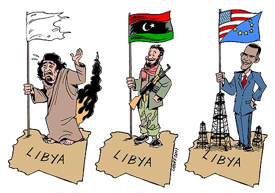 Carlos Latuff imagina trs momentos do conflito na Lbia; clique e veja mais charges