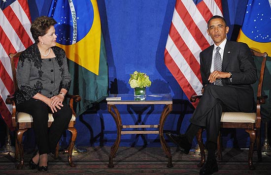 Dilma Rousseff se encontra com presidente americano, Barack Obama, durante reunião bilateral em Nova York