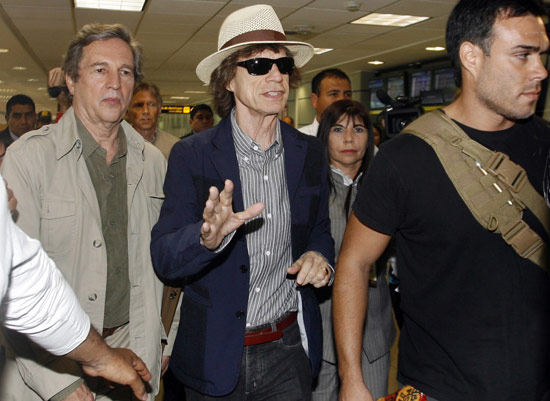 Mick Jagger  fotografado durante visita ao Peru em outubro do ano passado