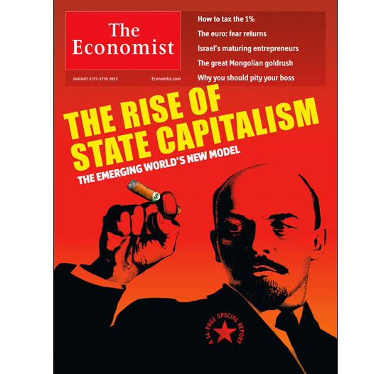 Capa da revista "The Economist" lançada nesta quinta, que cita o Brasil como uma economia de "capitalismo de Estado"